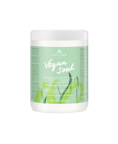 Vegan Soul – Máscara para Cabellos y Cuero cabelludo secos y agotados 1000ml