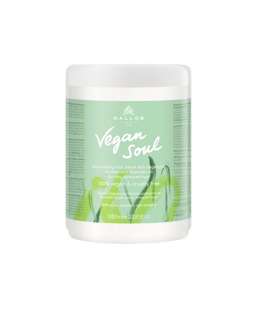 Vegan Soul – Máscara para Cabellos y Cuero cabelludo secos y agotados 1000ml